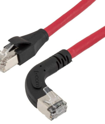 Ensamblajes de cable Ethernet de ángulo recto Cat 6a para interiores